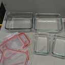 Pyrex Freshlock (4-Pack) Mixed Sized Glass Food Storage Containers Set, Airtight & Leakproof Plastic Locking Lids BPA-Free, Meal Prep Containers Set, Freezer Dishwasher Microwave Safe