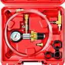 JIFETOR Universal Cooling System Vacuum Type Coolant Refill Tool Kit, Red (Red Case)