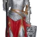 Cannan Juana De Arco 12" Doncella de Orleans Saint Joan of Arc Religious Statue, Decorative Figurine with Armor, Shield and Flag, Hand-Painted,Resin