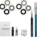 Rear Back Camera Glass Lens Replacement with Pre-Installed Adhesive and Repair Toolkit for iPhone 13 Mini 5.4 Inch & iPhone 13 6.1 Inch (2 Sets)
