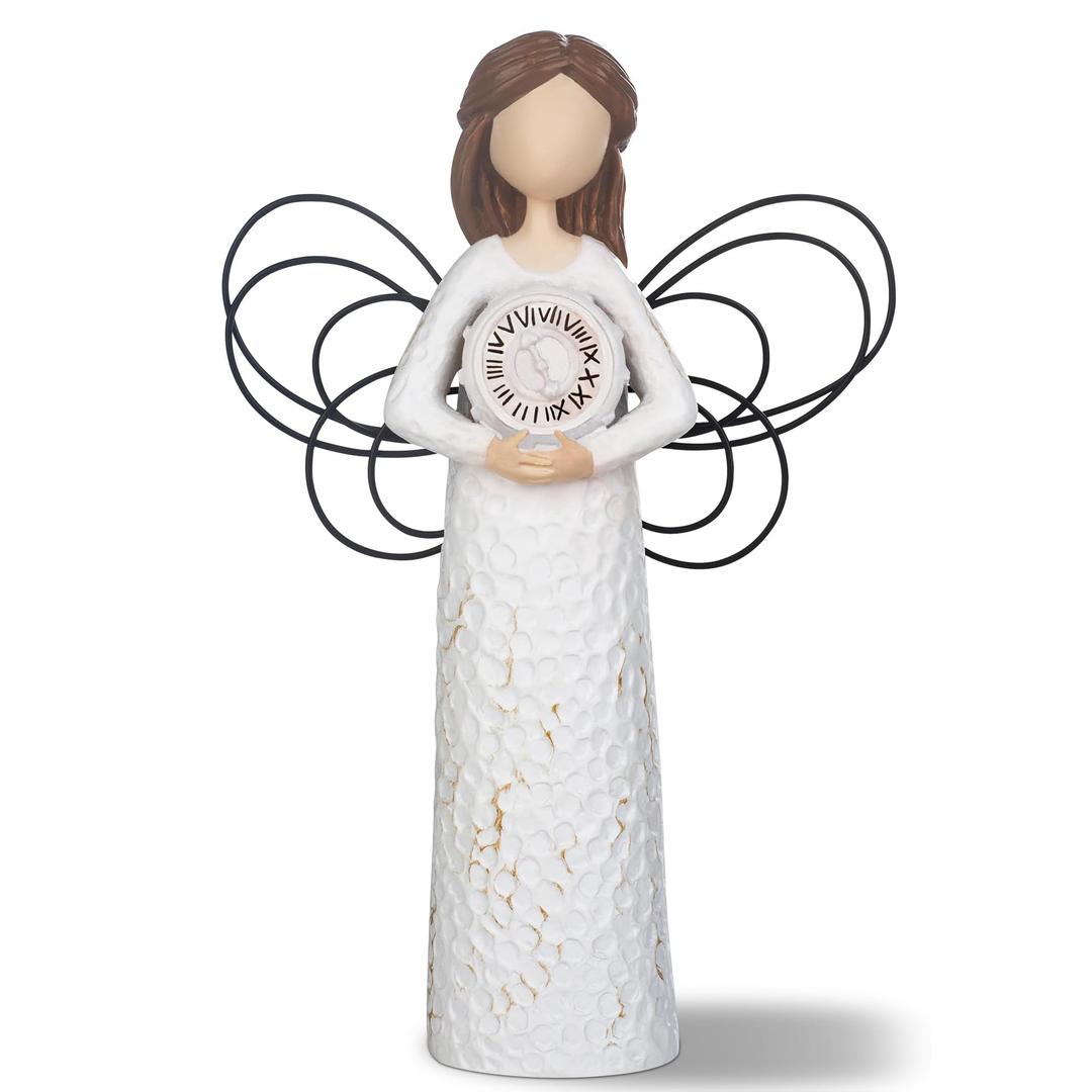 2 x SIGUEJOR Retirement Gifts Angel for Women, Celebratory Gifts for Retirement, Happy Retirement Gifts for Coworkers, Nurses, and Friends,Hand-Painted Figurines