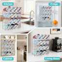 Stackable Water Bottle Organizer, Large Compartment Water Bottle Holder for Stanley 40 oz Tumbler, Kitchen Storage Organizer for Stanley Cup Accessories, Tumbler Organizer Wine Rack - Hold 16 Bottles