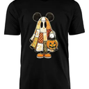 GLIGLITTR Girls Boys Halloween Outfits Cute Mouse Pumpkin Shirts Trick or Treat Spooky Season Tshirt Tops Kids Fall Clothes(Black,9-10Years)