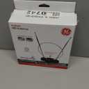 GE Traditional Rabbit Ears Indoor Black TV Antenna, 15 inch Extendable Dipoles and Circular Loop, Tabletop Antenna, Digital, HDTV Antenna, Smart TV Compatible, 4K 1080P VHF UHF, Compact Design, 33676 Rabbit Ear Antenna