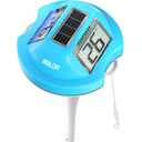 BALDR Pool Thermometer Floating Easy Read, Solar Digital Pool Thermometer with Dual Large Screens, IPX7 Water Temperature Gauge for Inground Above Ground Pools & Spas (Blue)