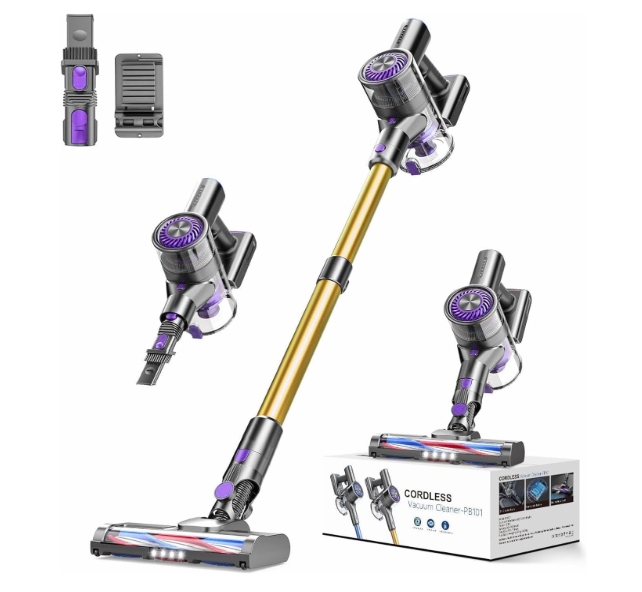 MBTTODF Cordless Vacuum Cleaner for Home & Pet Hair – Lightweight Stick Vacuum with 40-Min Runtime, Anti-Tangle Brush & LED Headlight, for Hardwood, Carpet & Tile