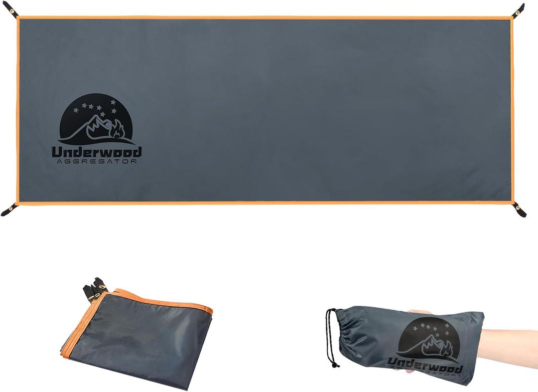 Tent Footprint - Waterproof Camping Tarp with Heavy Duty Grommet, Ultralight Outdoor Tent Floor Mat, PU3000mm Ground Sheet for Backpacking, Hiking, Hammock, Picnic, Beach (1 Person (86.6'' x 31.9''), Gray)