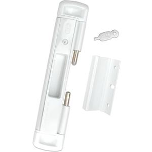 Double Bolt Lock for Sliding Glass Doors - Newly Patented - Advanced Technology to Keep Your Family Safe and Secure - High Security Lock - Virtually Burglar Proof (White)