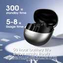 Hybrid Active Noise Cancelling Wireless Earbuds, Noise Cancelling in Ear Headphones for Crystal-Clear Calls & Music, 50H Playtime for Office/Running/Workout (Obsidian)