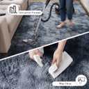 Fluffy Rug Shag Area Rug, Mottling Dark Grey 5x8 Area Rugs for Bedroom, Small Bedside Rug, Soft Fluffy Shag Entryway Throw Rugs for Living Room Bedroom Kids Room Home Decor