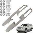 926-740 Front Driver & Passenger Side Armrest - Repair Compatible with Chevy Silverado Avalanche Tahoe Suburban & GMC Sierra Yukon 2010-2014, Door Release Handle Above Armrest - GM# 84127281 (Grey)