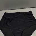 GRAPENT Women's High Waisted Swim Bottom Ruched Bikini Tankini Bottoms Tummy Control Swimsuit Briefs Black (Medium)