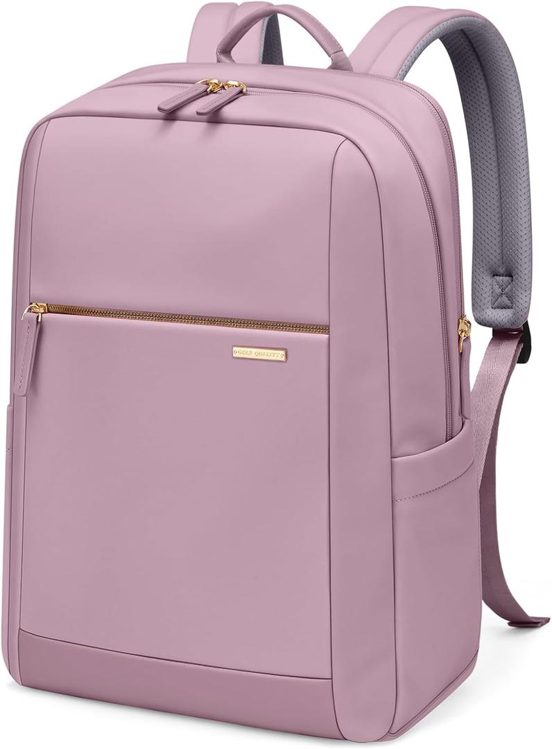 Laptop Backpack for Women - Business Travel Anti Theft Laptop Bag Backpack Water Resistant College Computer Backpacks for Men Women Fits 15.6 Inch Notebook (Pinkish purple)