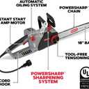 Oregon CS1500 Self-Sharpening Electric Chain Saw | Powerful, 15 Amp, Low Kickback, Self-Sharpening Integrated PowerSharp Chain, Automatic Oiler