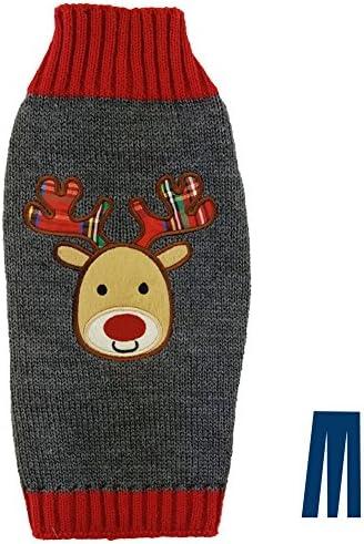 Mikayoo Pet Sweater, Christmas Holiday Xmas, Elk Series, Reindeer Series, Reindeer Head(S)
