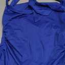SOLY HUX Women's Ruched Halter Y2K Crop Tops Tie Back Sleeveless Slim Fit Cami Tops (Solid Royal Blue), Small