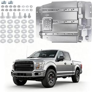 Transmission Skid Plate Splash Shield Guard for Ford F150 2015-2022 4WD 2.7L EcoBoost, 3.3L, 3.5L EcoBoost Under Diaper F150 Rear Skid Plate with Install Accessories