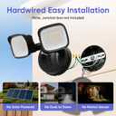 35W Outdoor Flood Lights, 3500LM LED Security Light Switch Controlled, IP65 Waterproof Exterior Flood Light with 2 Adjustable Heads, 6500K Wall Mount Outside Floodlight for Yard, Patio, Porch