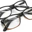 Bifocal Sunglasses Reading Glasses for Men Women Sunreader UV100 Block Tinted Slim Outdoor 2-Pack (Black)