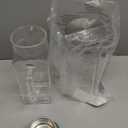 Netany 2 Pack 1.2 Liters/40 oz Small Square Glass Pitcher with Lid and Handle for Fridge, Iced Tea and Coffee Carafe Storage Container, Resistant to Hot and Cold Borosilicate Jug