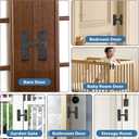 XOOL Heavy Duty 90 & 180 Degree Barn Door Lock, Lock Latch for Door, Garden, Bathroom, Garage, Window, Outdoor