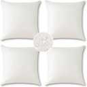 OTOSTAR Pack of 4 Outdoor Waterproof Throw Pillow Covers Decorative Pillow Covers Square Patio Balcony Pillowcases Cushion Case Pillows Shell for Couch Bed Tent Sofa Decor 20x20 Inch (Cream White)