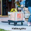 Folding Hand Truck Portable Trolly,Platform Transport Hand cart with 330lbs Capacity Practical handling Tools for Household Industrial Black