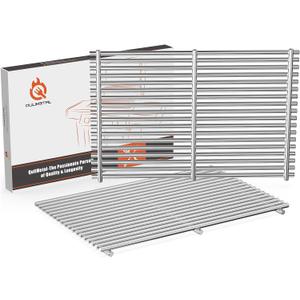 9MM 18.75" Grill Grates for Weber Genesis II, Grill Parts for Weber Genesis 2 300 & GS4 Genesis II LX 300 Series Grills, 304 Stainless Steel Replacement Grates for Weber Genesis II E 310 E&S 315 320