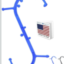 Cubetoou Back and Neck Massager for Pain Relief Deep Tissue, Upgraded Full Body Trigger Point Cane Massage Tools, Massage Stick Pressure Point Hook, Muscle Knot Remover Tool (Blue)