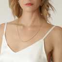KROMPG 14k Gold Necklace for Women Men 1.5mm&2mm Rope Gold Chain Necklace