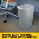 Rubbermaid Commercial Products Deskside Wastebasket/Trash Can, 10.25-Gallon/41-Quart, Gray, Plastic, Garbage Can for Home/Office, Fits Under Desk/Sink/Cabinet