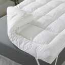 WhatsBedding Memory Foam Mattress Topper Twin for Pressure Relief, 100% Cotton Cover, Comfort Supportive Pillow Top Mattress Topper, Fluffy Shredded Memory Foam Filled