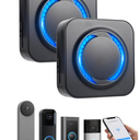 Smart WiFi Wireless Doorbell Chime Connected with 58 Music, 5 Adjustable Volume & LED Light, No Wiring Required