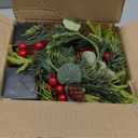 6PCS Christmas Candle Holder Rings Artificial Small Wreath Table Centerpieces Xmas Napkin Rings for Dinner Table Top Decor Christmas Decoration