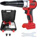 Cordless Rivet Gun Tool for Milwaukee M18 18V Battery(Only Tool), Brushless Electric Automatic Rivet Gun, for Rivets 1/8'', 5/32'', 3/16", for Metal, Plastic and Leather
