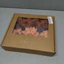 Ling's moment Artificial Flowers Fake Silk Dahlia Faux Foam Roses Combo for DIY Wedding Bouquets Centerpieces Arrangements Bridal Shower Party Home Decorations, Amber & Terracotta, 23pcs