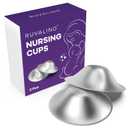 RUVALINO Silver Nursing Cups Original, Nipple Covers for Women Breastfeeding Essentials Nipple Shields for Nursing Newborn, Healing Cups for Sore Nipple Relief, FSA or HSA Eligible (Regular)