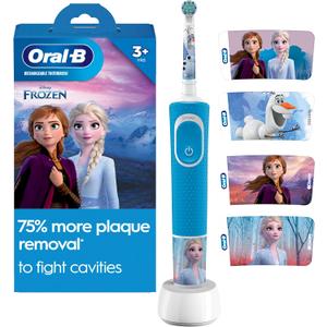 Oral-B Kids Electric Toothbrush Featuring Disney's Frozen for Kids 3+ (1 Count (Pack of 1), Blue)
