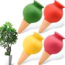 Terracotta Watering Spikes, 4 Pack Self Watering Globes, Slow Release Self Watering Planter Insert, Plant Watering Globes for Indoor and Outdoor Plants