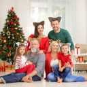 Lurrose 6pcs Plush Cheetah Leopard Grain Cat Ear Hairbands - Cosplay Hair Hoops and Headbands for Halloween, Festivals, Holidays