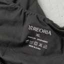 REORIA Women's Sexy Long Sleeve Square Neck Bodysuit Mesh Double Lined Going Out Tops 2025 (Black Onyx, XL)