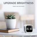 Rotating Pomodoro Timer 5, 25, 10 50 Minutes Preset, Desk Productivity Flip Timer, ADHD Tool Cube Countdown Stopwatch, Vibration/High/Low Volume/Custom Modes, for Work, Study, Back to School, White