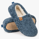 EverFoams Women’s Soft Curly Full Slippers Memory Foam Lightweight House Shoes Cozy Loafer with Polar Fleece Lining, Size 9-10