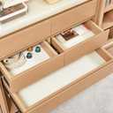 100% EVA Shelf Liner for Kitchen Cabinet, 12" x 240" Drawer Liners Non Adhesive Non Slip Waterproof Plastic Paper, Dresser Pantry Bathroom Refrigerator Protector, Cream