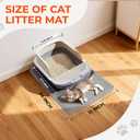 BurgeonNest PVC Foam Cat Litter Mat 24x15 inch, Soft on Paws, Double Layer Litter Trapping, Urine-Proof Water Resistant, Easy Clean Scatter Control (Gray)