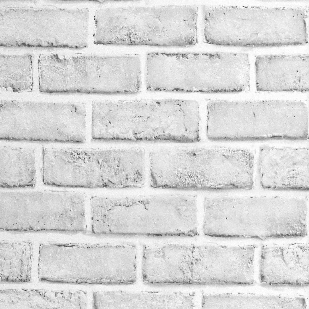 practicalWs 17.5''×236.2'' White/Gray Brick Pattern Wallpaper Self-Adhesive 3D Effect Wall Paper Peel and Stick Removable Vinyl Film for Home Decoration, Cover Furniture, Christmas Wall Decoration