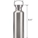 2 Pack 18/8 Stainless Steel Water Bottle, 26OZ Single Wall Sports Water Bottle for Camping Picnic, Metal Sports Kettle with Handle for Runners, Hikers, Cyclists