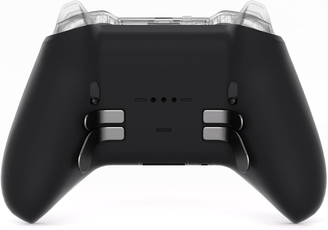 eXtremeRate Replacement Bottom Shell Case for Xbox Elite Series 2 Controller, Custom Black Back Housing Shell Cover for Xbox Elite Series 2 Core Wireless Controller Model 1797
