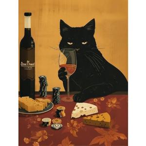 Canrichshop Cat Paint by Numbers Kit for Adults,Painting by Numbers,DIY Acrylic Paint Kit for Adults Beginners Without Frame,Easy Adult Paint by Number Kits on Canvas for Decor 16x20inch (MT22050)