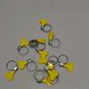 15-Pack Yellow Stainless Steel Hose Clamps, Adjustable Thumb Screw Key-Type Clamps, 8mm Bandwidth, Compatible with Plumbing, Automotive, and Machinery Applications(Size:32-44mm(1 1/4"-1 3/4")